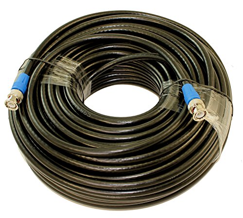 MyCableMart 100FT 6G-SDI BNC Coax Cable, RG6/18AWG машки до машки, позлатен игла