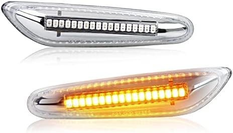 D-Lumina Chrome Led Страничен Маркер Светлосни Сигнали Собрание За BMW E90 E91 E92 E93 E46 E53 E60 E61 X3 E83 X1 E84 E81 E82 E87