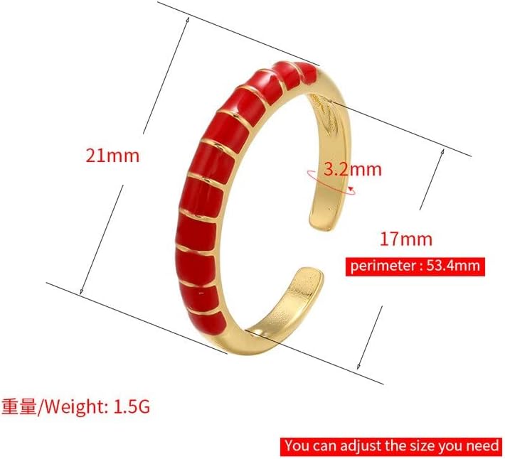 Ојама минималистички шарени прстени за текстура за жени ringвонат деликатен личен прстен Отворен манжетен прстен накит - виолетова -77547