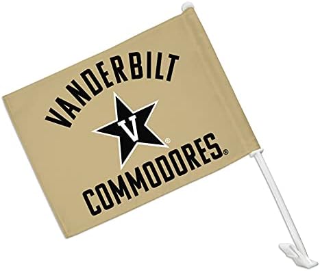Универзитет Вандербилт Комодорес знаме на камион со автомобил со прозорски клип на држачот на пол