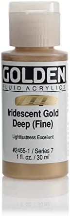 Златна Течност Акрилна Боја 1 Унца-Иридентно Злато Длабоко