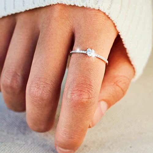 2023 година Нова мама и ќерка слоевит срцев прстен Поставете сребрен loveубовен прстен сет за жени роденденски подарок од мама
