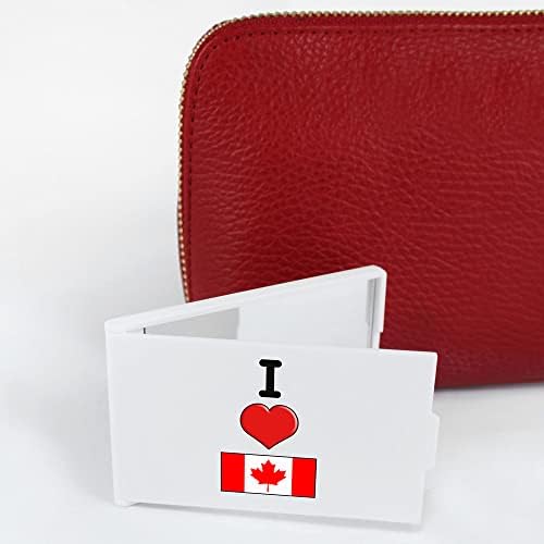 Азиеда „Ја сакам Канада“ Компактен/огледало за шминка за патување/џеб