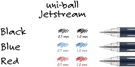 uni-топката Jetstream Топчести Пенкала Парична Казна Точка, 0,7 мм, Сина, 12 Пакет &засилувач; uni-топката Jetstream RT Повлече