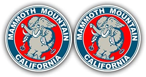 WSQ Mammoth Mountain California Skiing Vintage Travel Vinyl Decal налепница Премиум Винил повеќе бои за автомобил браник камион ван SUV