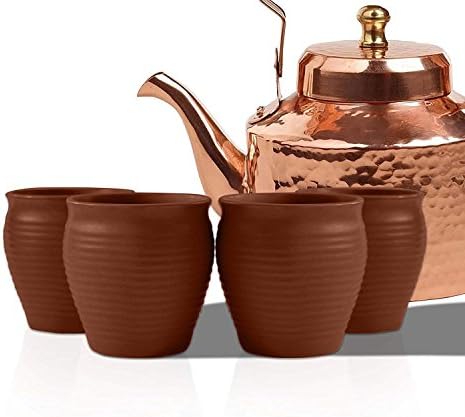 Одишабазар Керамички 6 Парчиња Чаши Кулхар Кулхад Традиционален Индиски Чај Чаша Сет од 6