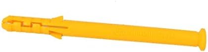 X-DREE 8mmx100mm Пластична Експанзија Цевка Ѕид Сидро Завртка Жолта 50pcs (Tornillo de anclaje de pared de tubo de plastico de 8 mm x 100 mm,