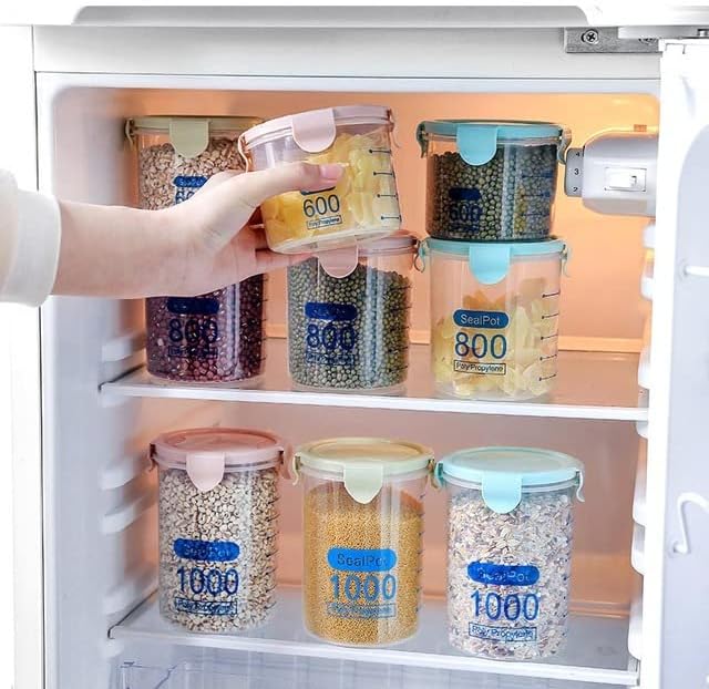 Транспарентни Пластични Запечатени Лименки Контејнери За Храна Кујнски Фрижидери Чуваат Свежи Резервоари За Складирање Кујнски
