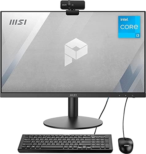 MSI Најновата Pro All-in-One Desktop | 24 '' FHD LED дисплеј | Intel 8-Core i7-11700 | UHD графика | 16 GB DDR4 512GB NVME SSD 1TB HDD | WiFi 6 | HDMI | Веб -камера | Rj45 | Com порта | Windows 11 Pro