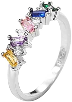 Отворени прилагодливи прстени за жени мажи кубни цирконија срцев цвет од палецот Едноставен прстен свадбен бенд за жени Y2K накит