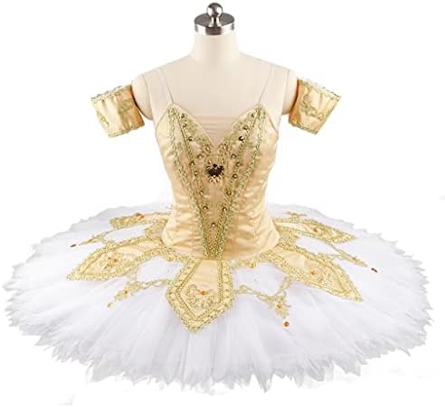 Dshdb класичен балет професионалец жолта жена сценски костум девојче балет танц фустан возрасен