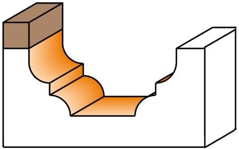 CMT 865.802.11b Класичен панел Ogee Bit со радиус од 1-1/8-инчи, 1/2-инчен Шанк