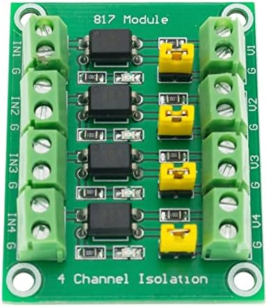 ZYM119 10PCS PC817 4 Канал Оптокуплер изолација на таблата на напон конвертор Адаптер модул 3.6-30V Фотоелектричен Изолиран модул коло