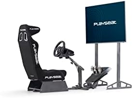 Playseat ПОДОТ Тв Штанд | Еден Екран Монитор Монтирање | Поддржува Екрани од 15 до 65 инчи | Криви Екрани до 48 инчи | Погоден за Телевизори