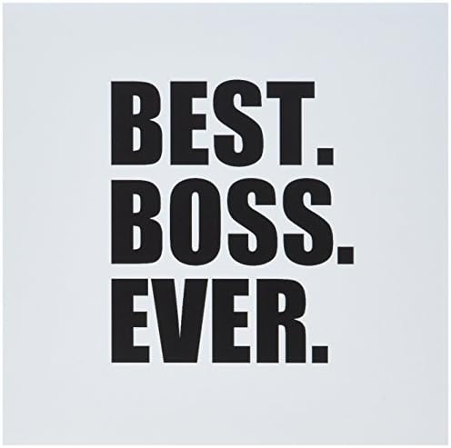 Најдобар шеф досега - Работна канцеларија црн текст - честитка, 6 x 6 инчи, сингл