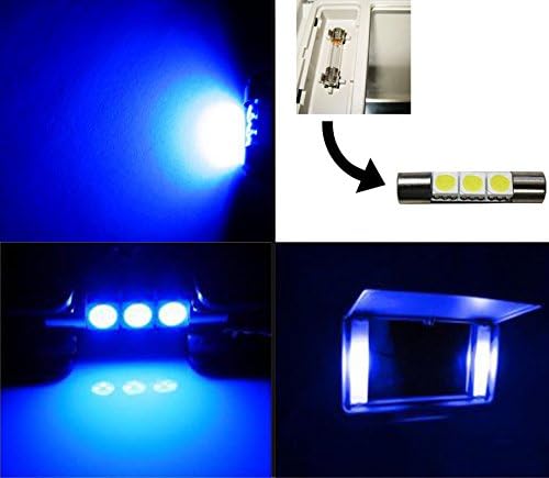 IG-ZAKT Fit 2008-2015 Toyota Venza Ultra Blue LED светилки пакет за суета/Sunvisor