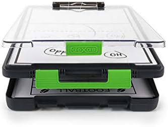 Дексас Clearview Clipcase сува Избриши таблата со исечоци, 13.75 X 9.5 Инчи, Зелена &засилувач; Двострано Куќиште За Складирање И Организатор На Двострано Дуо, Зелена