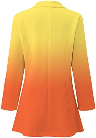 Јакни и палта печатени кардиган формален костум со долги ракави лапели канцеларија блејзер костум јакна деловна канцеларија јакна палто блуза портокалова порток?