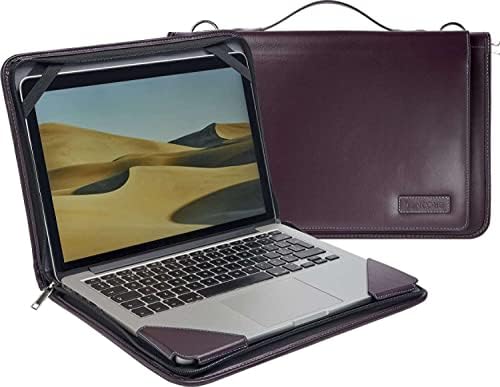 Случај за лаптоп со лаптоп со пурпурна кожа од Бронел - Компатибилен со Asus Zenbook Flip 13 OLED 13.3 лаптоп