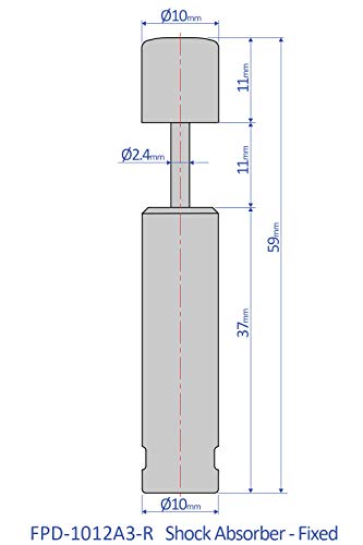 Bansbach Easylift FPD-1012A3-RB амортизери/линеарни амортизери, 59 mm x 10 mm x 10 mm