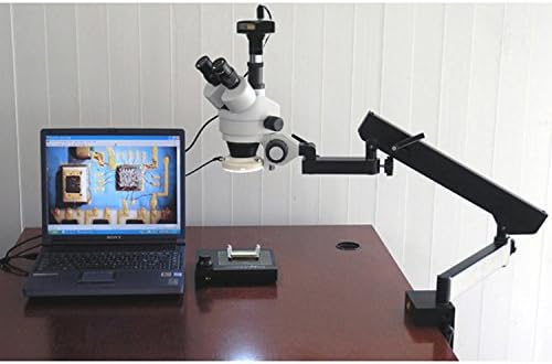 Amscope SM-6TZ-FRL Професионален Тринокуларен Микроскоп За Стерео Зумирање, Wh10x Окулари, 3,5 X-90X Зголемување, 0,7 X-4,5 X Зум Цел, 8w Флуоресцентно