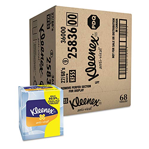 Kleenex KCC25836CT Антивирусно Ткиво На Лицето, 3-Ply, 68 Листови/Кутија, 27 Кутии/Картон