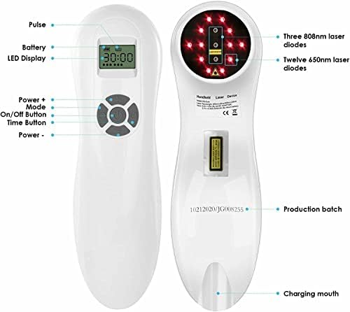 Нов Живот Мобилност Нови! Моќен 3х808нм+12х650нм, Ладен Ласерски Ветеринарен Уред: Домашна Терапија, За Лекување И Намалување На Болки
