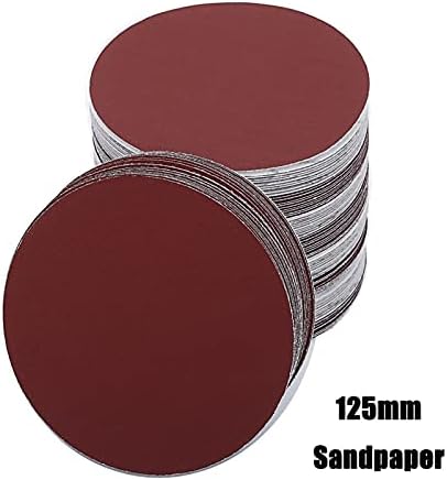 Sander Sandpaper 5 инчи 125 mm тркалезна шкурка Диск шкурка за шкурка 40-2000, што се користи за избор на диск за пескарење на кука и јамка на мелница