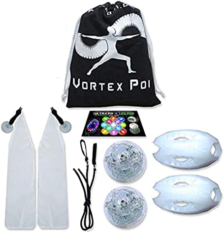 Ultrapoi - Vortex POI - LED POI Set - Најдобро светло сјај POI - Flow Rave Dance - играчка за светло светло