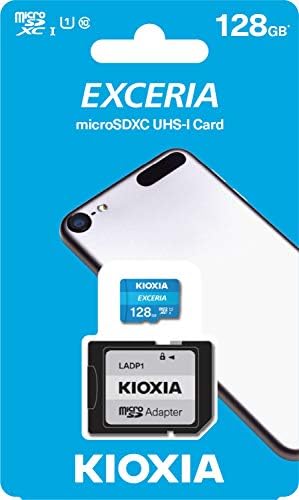 Киоксија 128gb Microsd Ecceria Флеш Мемориска Картичка w/Адаптер U1 R100 C10 Целосна HD Голема Брзина На Читање 100MB/s LMEX1L128GG2