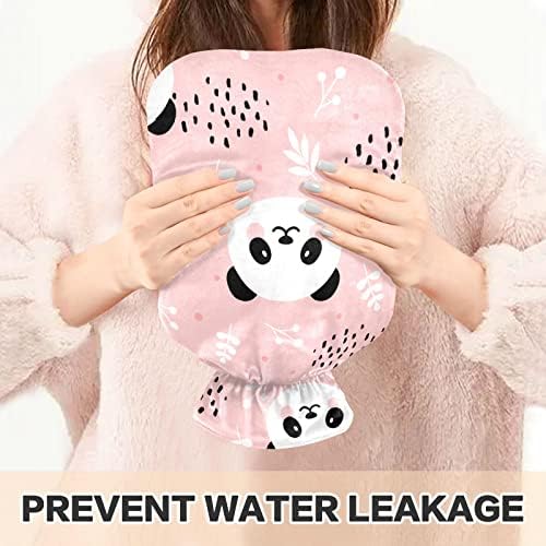 Шишиња со топла вода со покритие симпатична розова торба со топла вода за олеснување на болката, жени возрасни, торба со топла вода со шише