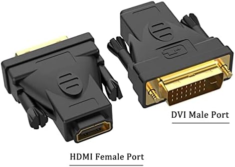 UVOOI DVI до HDMI адаптер 6-пакет, двонасочен HDMI до DVI адаптер Конветер DVI MALE до HDMI женски 1080P за PS5/PS4/PS3, HDTV, проектор, компјутер