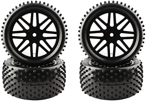 ГДОЛ 4-пакет ОД 3,35 инчи / 85мм гума RC гуми за автомобили и вештачки во тркала со вметнувања од пена поставени 12мм хексадецимален