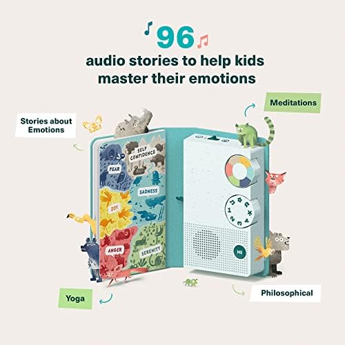 Аудио плеер за емоционално управување со раскажувачи на Homkid Storyteller | 96 Приказни, медитации, музика, јога за деца | Опуштете