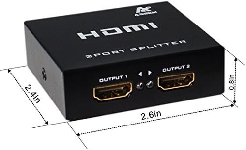 СОБЕРЕТЕ МИНИ Црна Метална Кутија 2 Порта HDMI Сплитер ЗА HDTV 1080p &засилувач; 3d Поддршка, Модел:, Електронска Продавница &засилувач; Повеќе