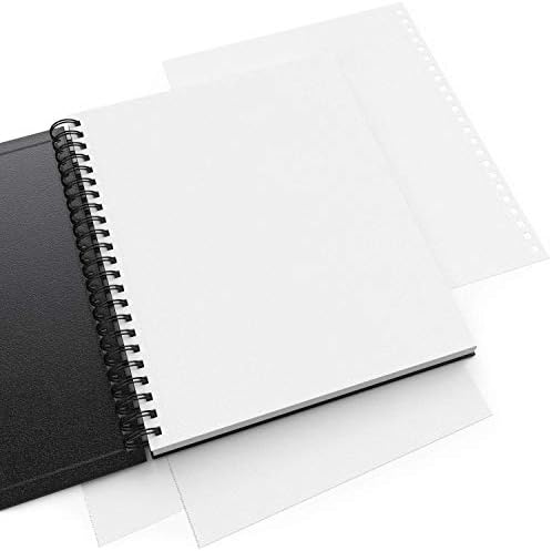 Книга за скици на Артеза, 5,5х8,5-инчи, 3-пакувања, црни влошки за цртање, вкупно 300 листови, 68 lb 100 GSM, скица за хард-столб, спирално