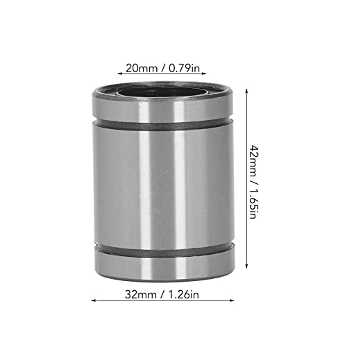 Линеарно Движење Лежиште Сет, Линеарни Лежишта LM20UU 20MM ID 32mm ОД Челик За Машина