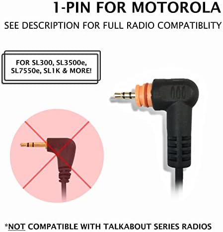 PROMAXPOWER 1-Жица Fbi Безбедност Акустична Јасна Слушалка Слушалки Со PTT Микрофон За Motorola Двонасочни Радија PMLN7157A, SL300, SL2600,
