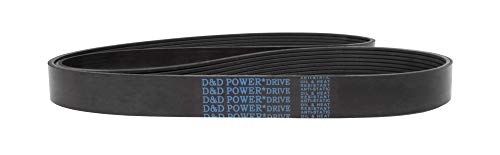 D&D PowerDrive 320J2 поли V појас, 2 лента, гума