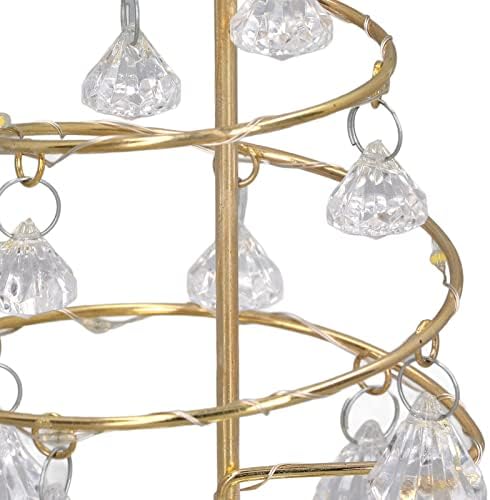 LED светло расположение Кристална маса за ламба гроздобер златен кревет, декорација на елката ламби украси за украси, мала декоративна