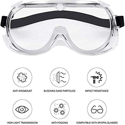 Безбедносни очила преку рецепти Очила лабораторија против магла против гребење очила за заштита на очите Хемија заштитни очила за