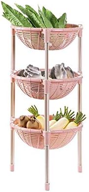Организатор на решетки за складирање на YGQZM 3 слоеви садови решетки за овошје и растителна полица за складирање кујна кујна кујна