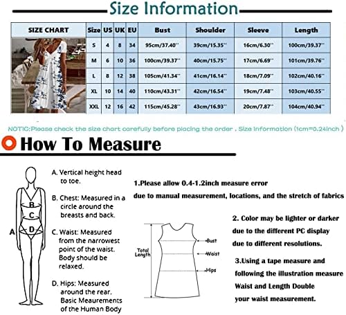 Миашуи Миди Фустан Плус Големина Женски Летен Мини Фустан Секојдневен Краток Ракав V Врат Цветен Принт Фустан Тече Линиски Фустан