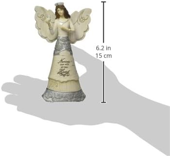 Елементи медицинска сестра ангел фигура од павилјон, 6-инчен, држејќи гулаб, грижа за медицинска сестра со сето свое срце