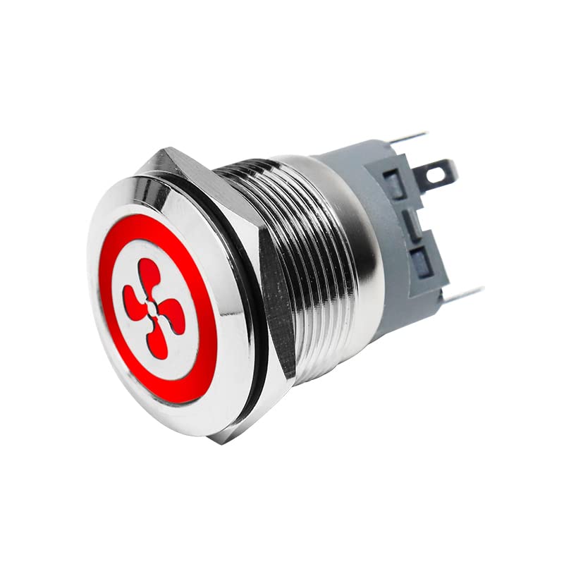 Прилагодување Метално Копче Прекинувач За Заклучување/Моментално Led Лого Светло Прилагодлив Електричен Прекинувач 12v 220V Сина 3-6V#12mm#Сребрена Брава