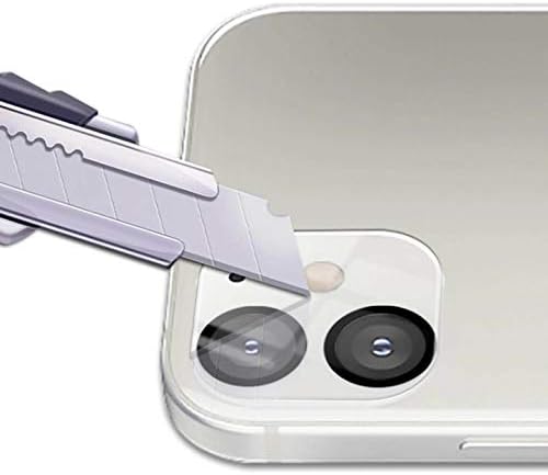 [3-пакет бисен] Погодни за леќи на задната камера на iPhone 12 мини-заштитник на екранот со калено стакло, анти-гребење, анти-прстински