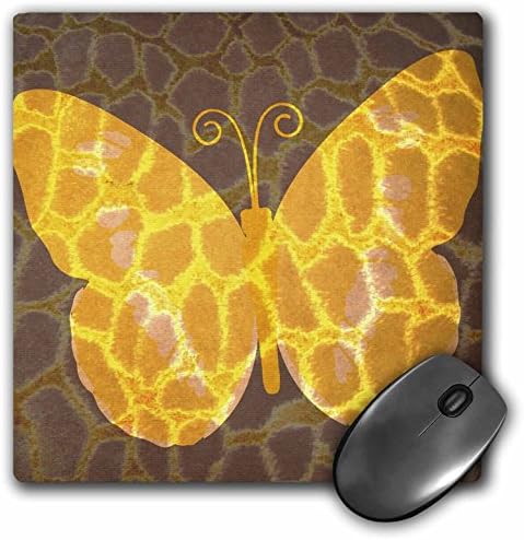 3дроуз доо 8 х 8 х 0,25 Инчи Жолта И Портокалова Жирафа Печатење Пеперутка Природа Уметност Шема Глувчето Рампа