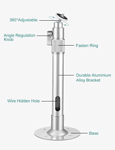 Airesly Projector Mount 11.8 - 19,7 Висина што може да се прошири со 2 заменливи ореви, 360 ° Агол што може да се ротира универзален проектор за монтирање за разновидни мини проектори