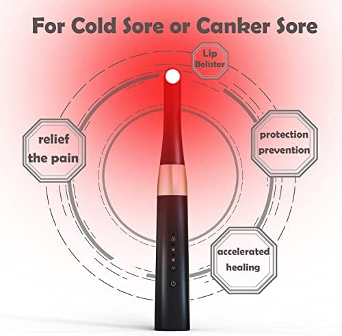 Уред за болно за третман на рак на рак, црвено светло на ладно, уреди за олеснување на болката и управување со болки во усните ја намалуваат болката и подмладуваат к?