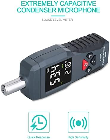 Nuopaiplus Professional Decibel Meter, Мерење на мерачот на бучава од дигитален звук на звук 30-130dB DB Decibel Decibel Detector Audio Tester